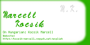 marcell kocsik business card